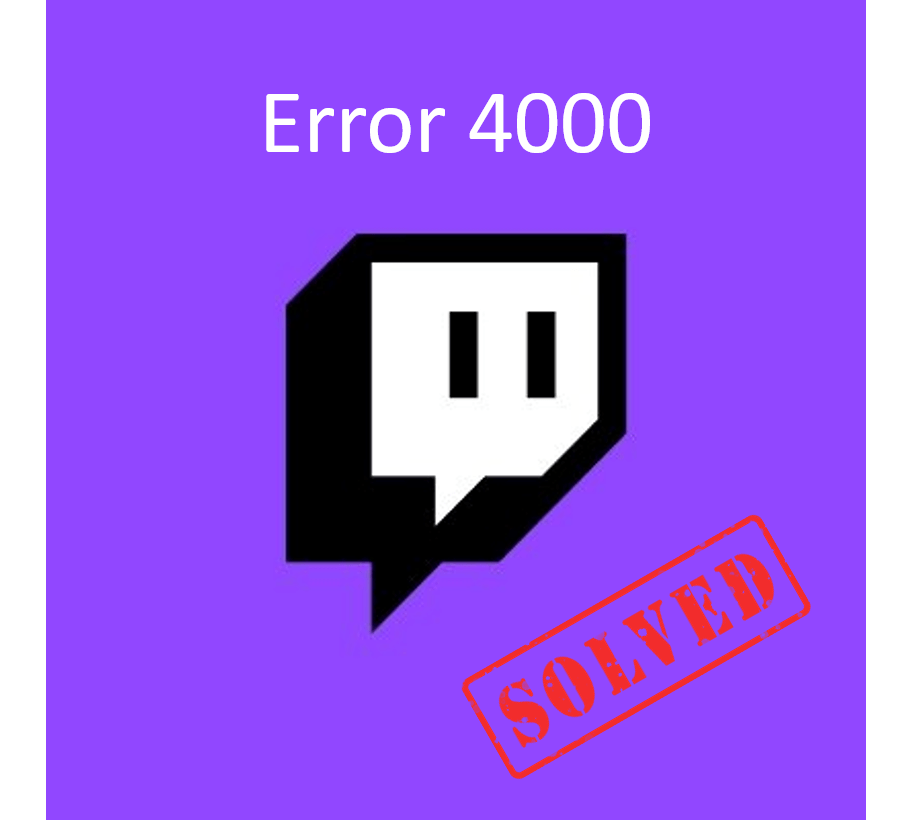 Ошибка Twitch 4000 Формат ресурсов не поддерживается