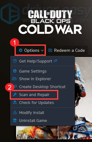 Spieldateien von Call of Duty: Black Ops Cold War scannen und reparieren