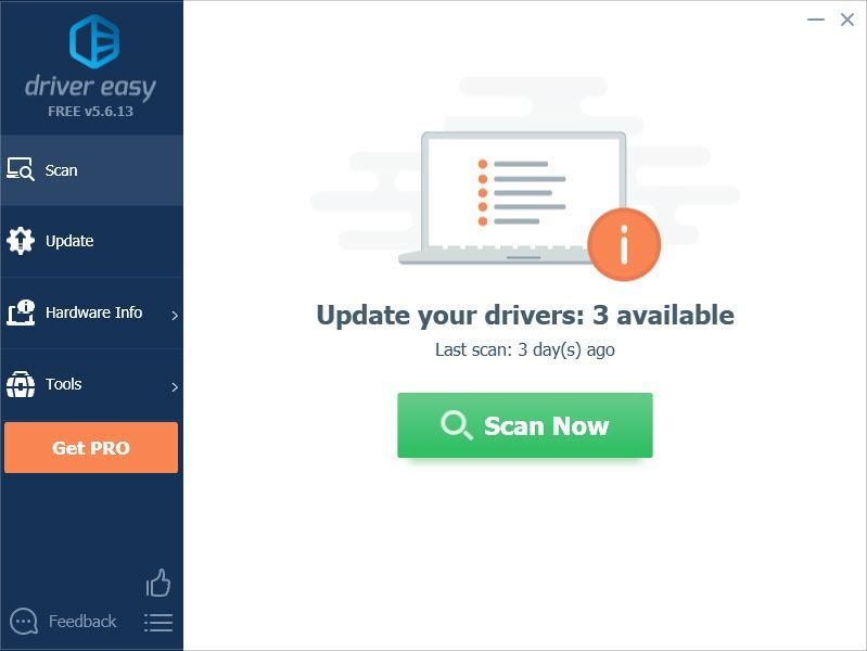 Driver Easy Scan-Bildschirm
