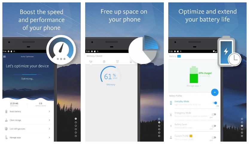 Beste Battery Saver Apps voor Android: Avira Optimizer