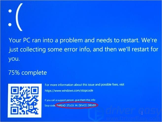 Aygıt Sürücüsü Hatasında Sıkışan Windows 10 İş Parçacığını Düzeltin. Kolayca!