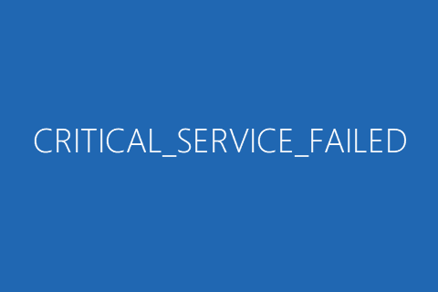 Solucioneu un error de pantalla blava amb un error del servei crític a Windows 10