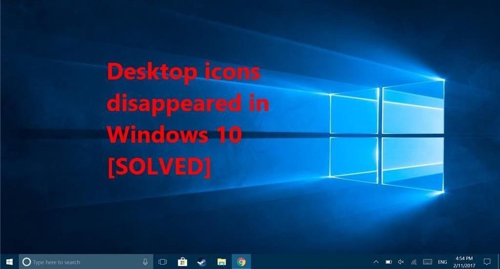 Les icones de l'escriptori han desaparegut al Windows 10 (RESOLT)