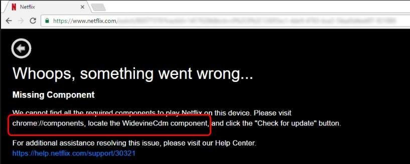 Falta el mòdul de desxifrat de contingut Widevine resolt, problema no actualitzat al Windows