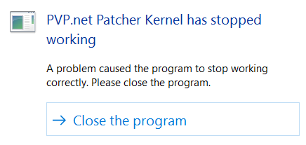 Fix LOL 'PvP.net Patcher Kernel ha smesso di funzionare' facilmente