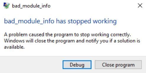 FIX Bad Module Info Error Game Crash