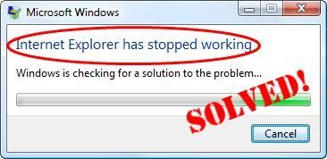 Как да поправя Internet Explorer спря да работи