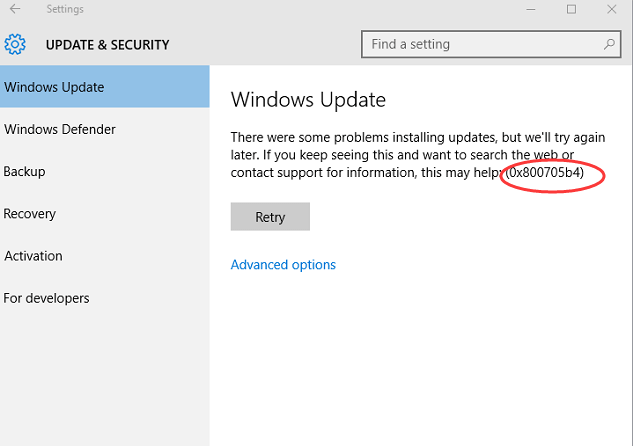Error 0x800705b4 a Windows Update a Windows 10 (resolt)