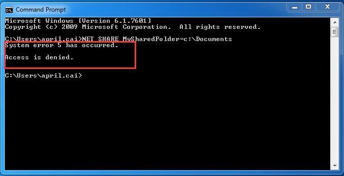 Correction de l'erreur «Erreur système 5 s'est produite» sous Windows 10, 7 et 8 (résolu)