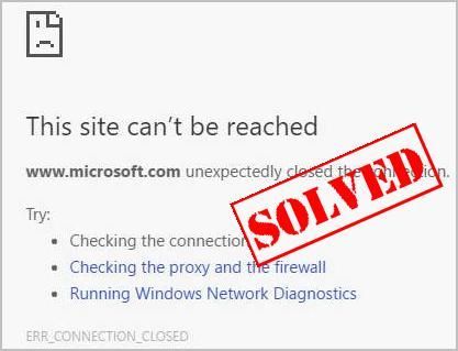 Решено: Грешка в Chrome „Този ​​сайт не може да бъде достигнат“