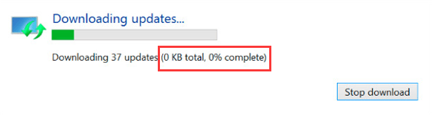 Ľahko opraviteľná aktualizácia Windows Update pri 0% vydaní