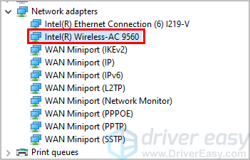 Download e aggiornamento driver Intel Wireless AC 9560
