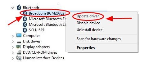broadcom bluetooth 4.0 driver windows 10