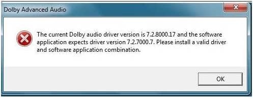 डॉल्बी एडवांस्ड ऑडियो ड्राइवर विंडोज में काम नहीं कर रहा (हल)