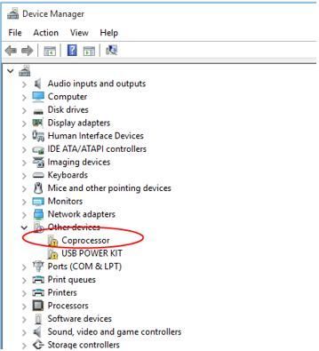 Falta un controlador de coprocessador a Windows 10 (resolt)