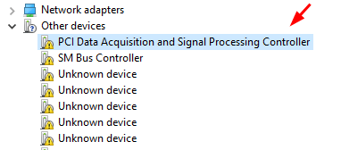 (Rešeno) V operacijskem sistemu Windows 10 manjka krmilnik za pridobivanje podatkov in obdelavo signalov PCI