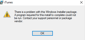 iTunes: radusies problēma ar šo Windows Installer pakotni (atrisināta)