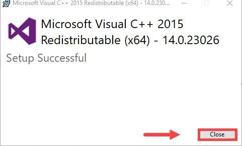 taisyti Microsoft Visual C++; atnaujinimas nepavyko; Karinis rėmas