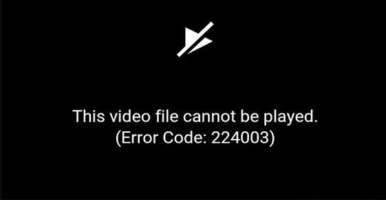 [Corregit] Aquest fitxer de vídeo no es pot reproduir Codi d'error 224003