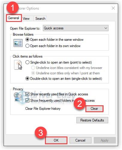 brisanje povijesti File Explorera