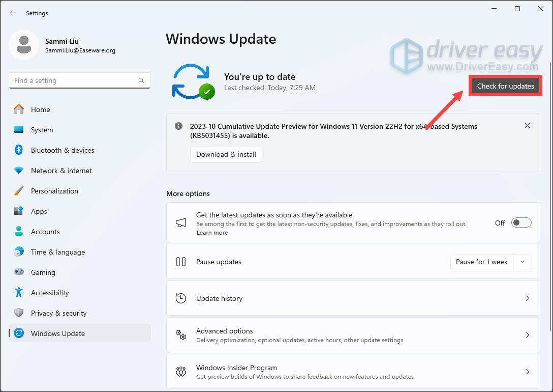 win11 - Last ned og installer Windows Update