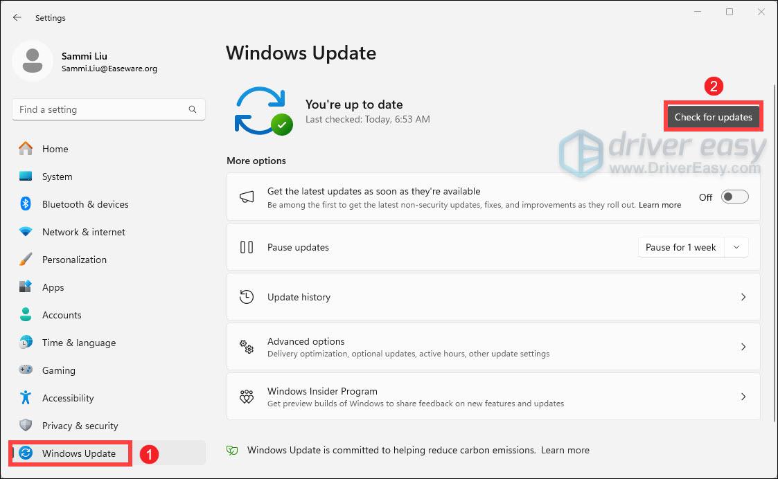 Windows 11 tjek for Windows-opdateringer