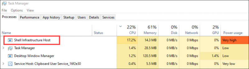 [GELÖST] Shell Infrastructure Host Hohe CPU unter Windows 10/11