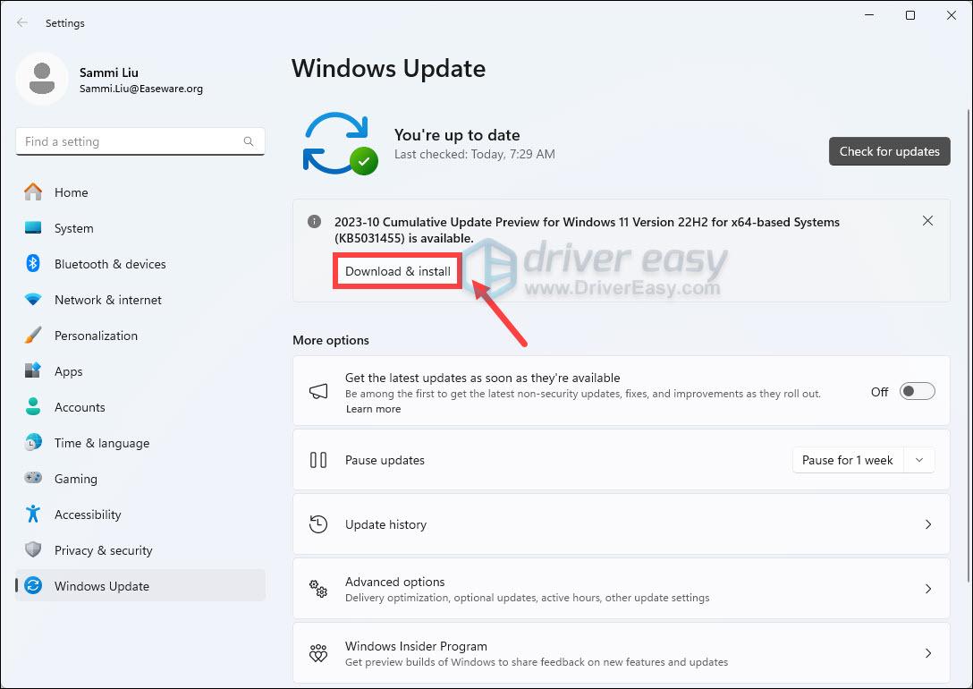 win11 - Download og installer Windows Update