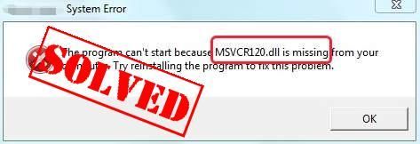 [RESOLUT] Falta MSVCR120.dll a Windows 11/10