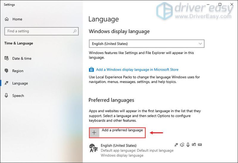 Windowsの表示言語を変更する