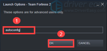 đặt các tùy chọn khởi chạy Team Fortress 2