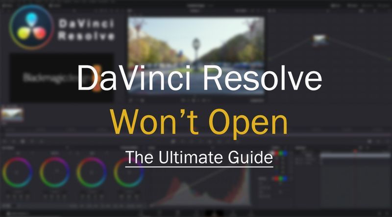 [GELÖST] DaVinci Resolve lässt sich auf einem Windows-PC nicht öffnen