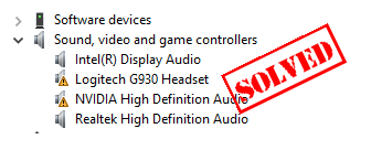 Korjattu Logitech Headset G930 -ohjainongelma Windowsissa