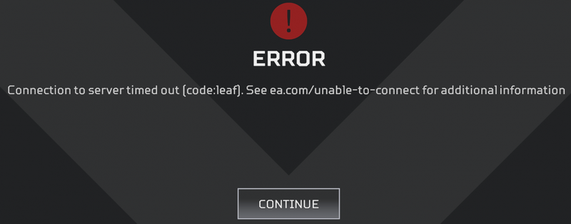 [2022 Popravek] Apex Legends error Code Leaf
