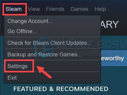 απενεργοποιήστε την επικάλυψη Steam