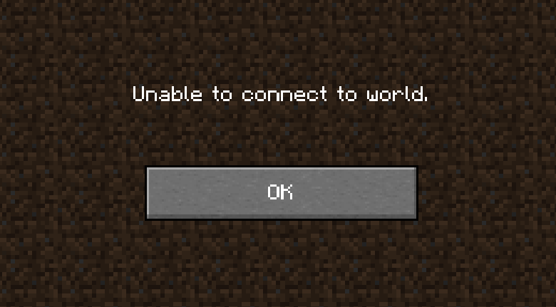 [GELÖST] Minecraft kann keine Verbindung zur Welt herstellen