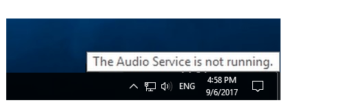 Solucionat: el servei d'àudio no executa Windows 10