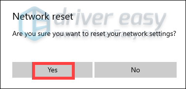 como fazer um reset de rede