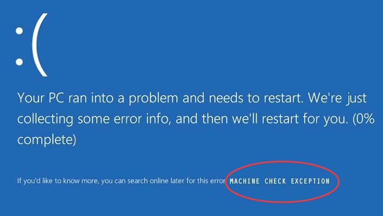 [GELÖST] MACHINE CHECK EXCEPTION BSOD in Windows 10
