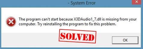 Kuinka korjata X3DAudio1_7.dll puuttuvat tai ei löydy -virheet helposti