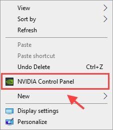 Panel de control NVIDIA