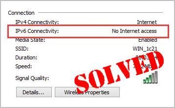 (Gelöst) IPv6 'Kein Internetzugang'