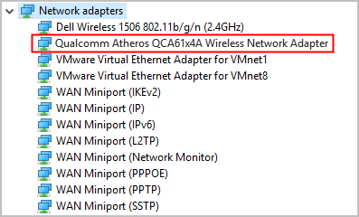 (Laadi alla) Qualcomm Atheros QCA61x4A draiver Windows 10 jaoks