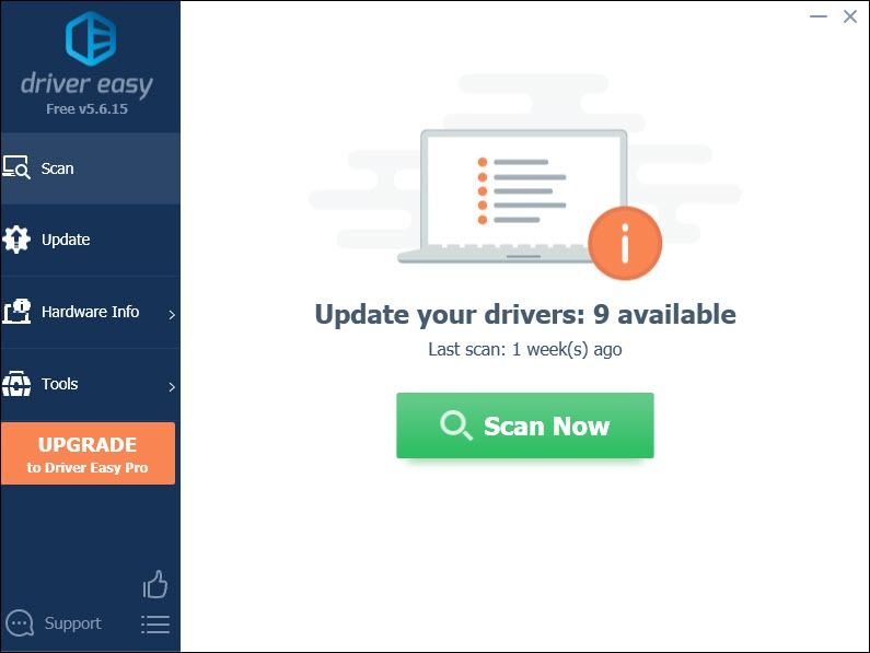 oppdater driverne automatisk med Driver Easy