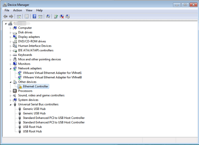 Pēc Windows 7 instalēšanas trūkst (atrisināts) Ethernet kontrollera draiveris