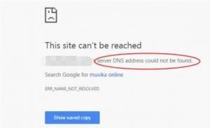 DNS adresu poslužitelja nije moguće pronaći (RJEŠENO)