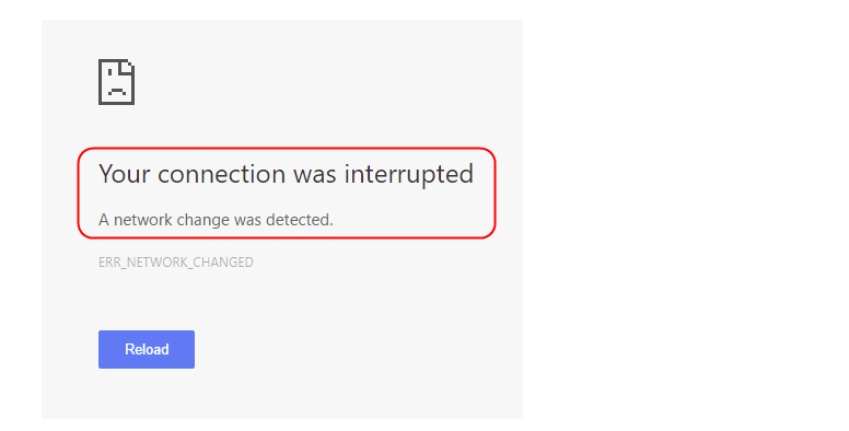 Corregido: 'Tu conexión se interrumpió' en Chrome