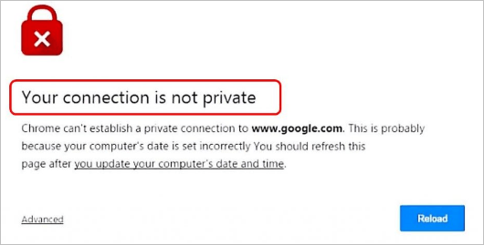 Correcció pas a pas La vostra connexió no és privada Error a Chrome