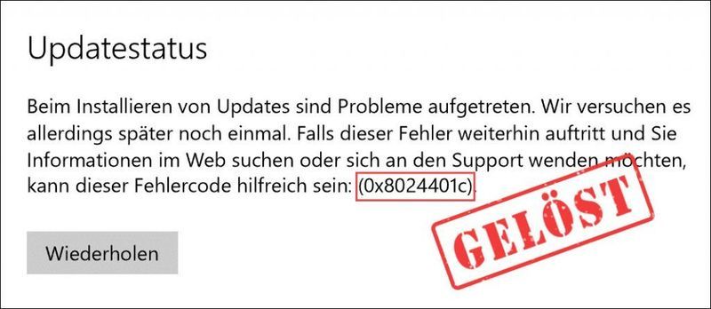[Resuelto] Error 0x8024401c en Windows Update