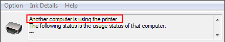 Otra computadora está usando la impresora (resuelto)